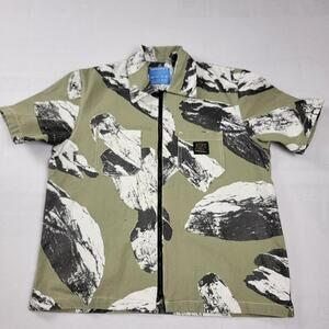 Market Mens Green Talus Work Shirt Short Sleeve Sz L (601)